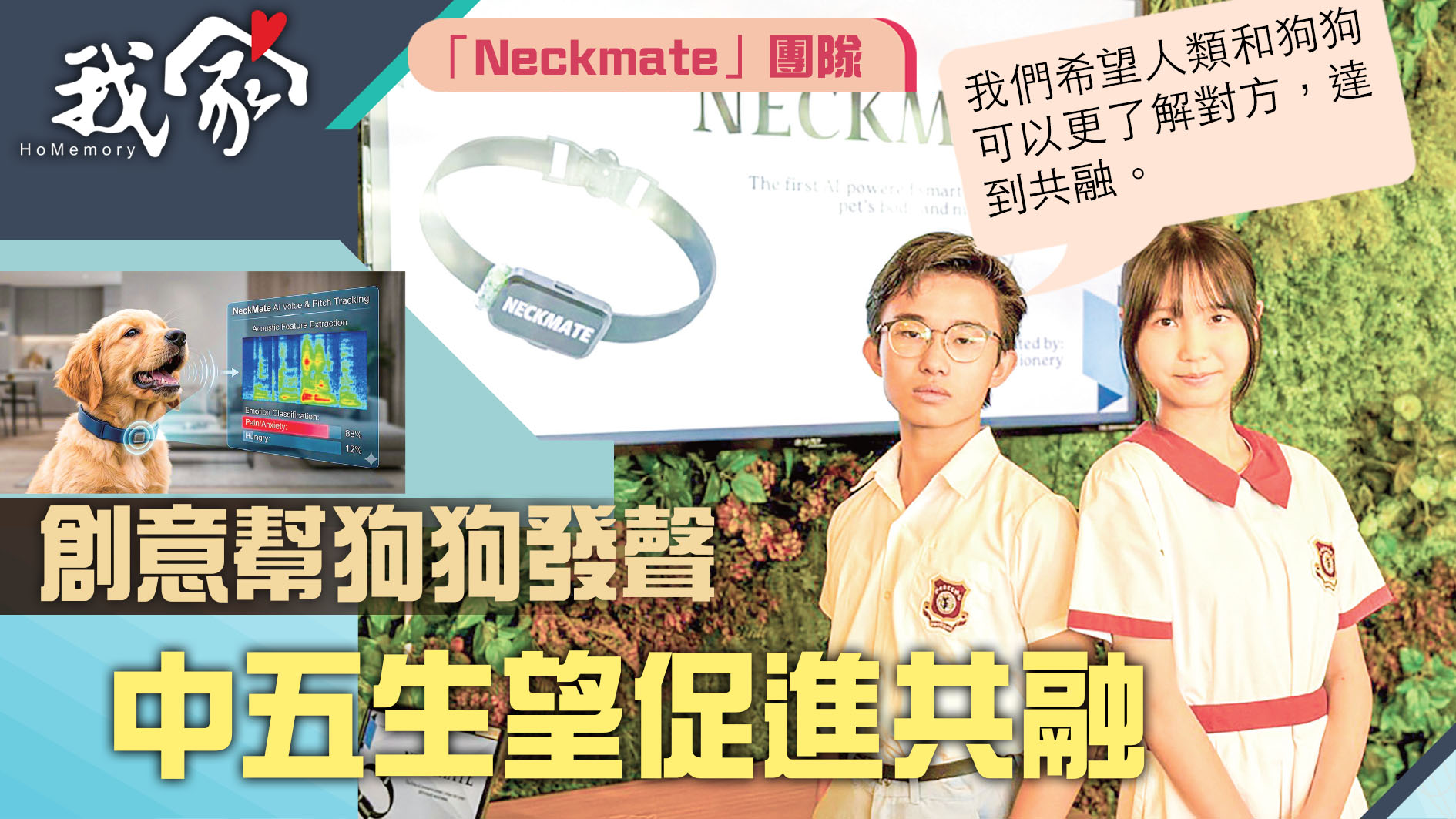 (屯門元朗)創意幫狗狗發聲  中五生望促進共...